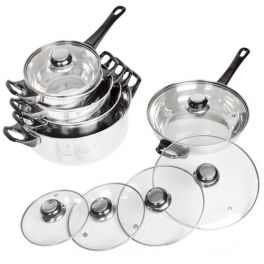 Batería de Cocina Acero Inoxidable (12 piezas)