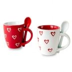 Taza Corazones Mini con Cucharita