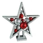 Estrella de Navidad con Bolas y Purpurina