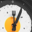 Pan with fried egg Wall Clock